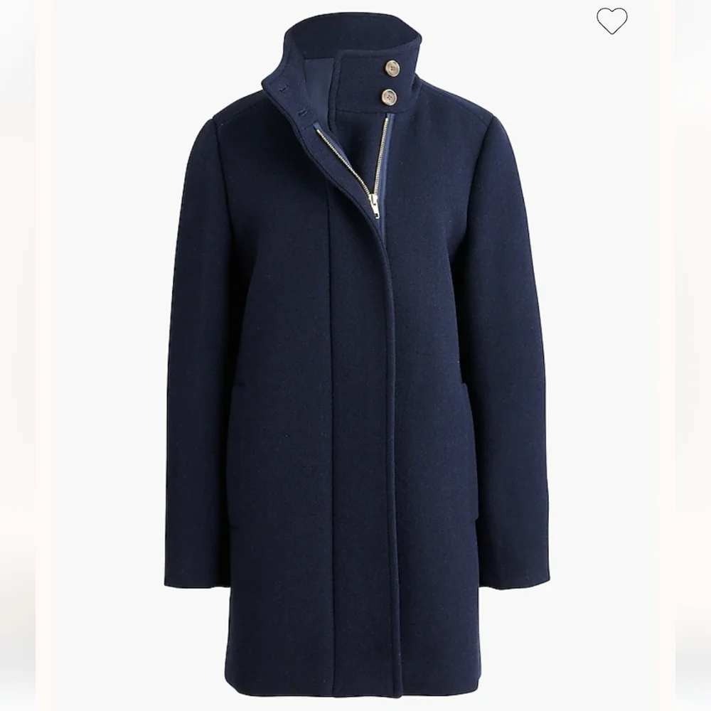 J. Crew Navy Blue Wool Blend city coat Size 4P
